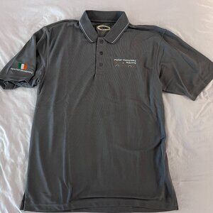 Gray Peter Dempsey Racing Polo Shirt, Size Medium, Poly-Dri, Never Worn